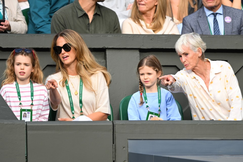 They have four children together, two of whom are coming to watch his Wimbledon farewell